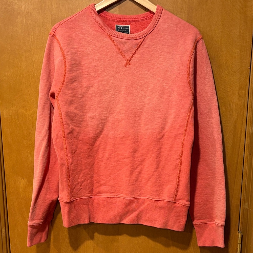 J. Crew Men's Vibrant Coral Crewneck Sweater